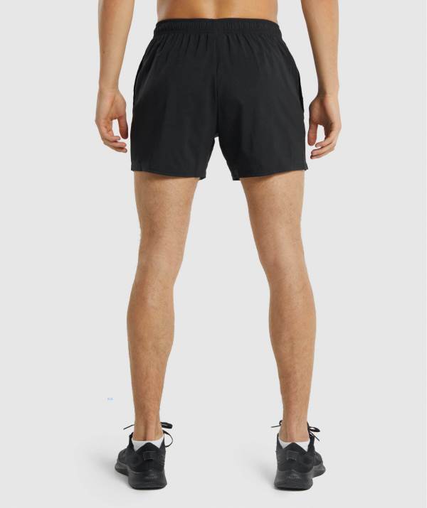 Panske Šortky Gymshark Arrival 5" Čierne | DK8176032
